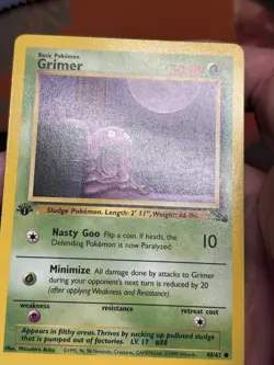 1st Edition Grimer 48/62 Fossil Non Holo Common Pokemon TCG 1999 - Image 4