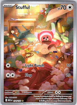 Stufful 154/132 Mega Evolution Full Art Ultra Rare Holo Pokemon Card NM - Image 1