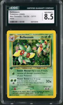 2000 Pokemon Neo Genesis 1st Edition Bellossom Holo Rare 3/111 CGC 8.5 - Image 1