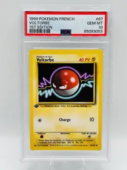 PSA 10 1999 Pokemon FR 1st Edition set de base Voltorbe 67/102 GEM MINT - Image 2