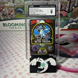 Pokemon Carddass Sealdass Series 3 Articuno FREEZER - PRISM" 1998 Cgc-9 Pop 9! - Image 2
