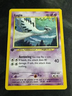 Lugia 20/64 Non-Holo Rare 1st Edition Neo Revelation 2001 Pokemon MP - Image 1
