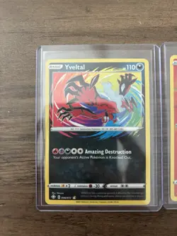 Pokemon Shining Fates Amazing Rare Yveltal 046/072 & Reshiram 017/072 Lot - Image 2