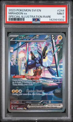 Pokemon - Miraidon ex 244/198 Sv01: Scarlet & Violet Base Set PSA Mint 9 - Image 1