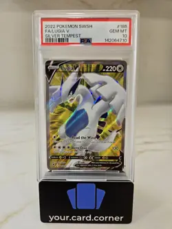 Pokemon Lugia V Sword & Shield: Silver Tempest 185/195 Full Art PSA 10 Gem Mint - Image 1