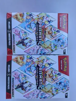 Pokemon TCG Scarlet & Violet Prismatic Evolutions Booster Bundles Sealed, 2-Pack - Image 1