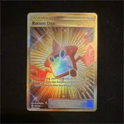 Pokemon Rotom Dex 159/149 SM Base Set Secret Rare Trainer Full Art Holo - Image 1