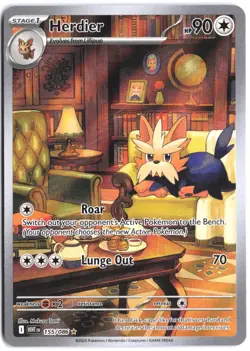 Herdier 155/086 Illustration Rare White Flare Pokemon - Image 1