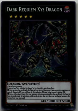 Dark Requiem Xyz Dragon Secret Rare Invasion: Vengeance INOV-EN049 LP - Image 1