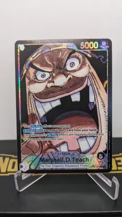 One Piece Card Game TCG Marshall D. Teach OP09-081 Alt Art Leader English NM - Image 1