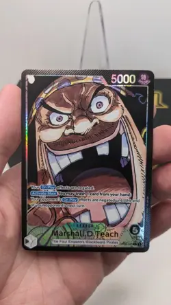 One Piece Card Game TCG Marshall D. Teach OP09-081 Alt Art Leader English NM - Image 3
