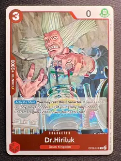 Dr.Hiriluk OP08-016 One Piece Two Legends Rare NM - Image 1
