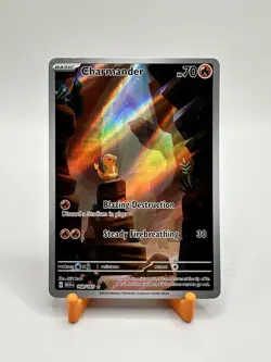 Pokemon Charmander Illustration Rare Holo Card 168/165 Scarlet & Violet 151 READ - Image 1