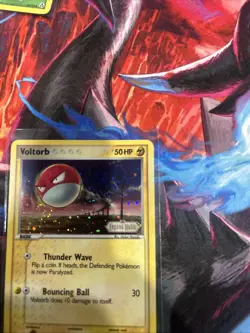 Pokemon Card - Voltorb Legend Maker 68/92 Common Reverse Holo Stamped SWIRL ￼ - Image 3