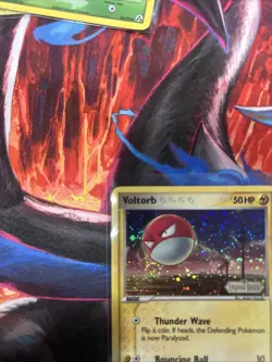 Pokemon Card - Voltorb Legend Maker 68/92 Common Reverse Holo Stamped SWIRL ￼ - Image 5