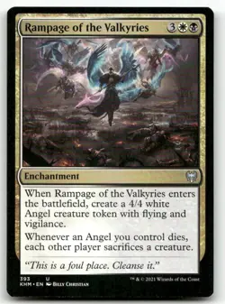 Rampage of the Valkyries #393 (LP) Kaldheim KHM Magic MTG - Image 1