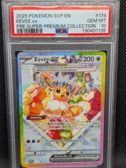 2025 Pokemon SVP EN Eevee ex #174 Promo PRE Super Premium Collection PSA 10 🔥🔥 - Image 1