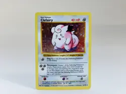 POKEMON ++ CLEFAIRY ++ 5/102 1999 Wizards HOLO RARE GOOD TCG M18 - Image 1