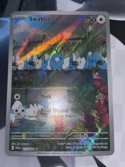 Pokemon TCG Swablu Illustration Rare Full Art Holo SV04: Paradox Rift 213/182 - Image 1