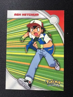 Ash Ketchum (HV1) Pokemon 2000 Topps TV Animation Edition Non Holo LP Blue Label - Image 1