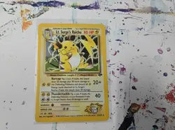 Pokemon TCG Lt. Surge's Raichu 11/132 Gym Heroes Holo LP - Image 1