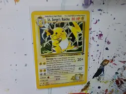 Pokemon TCG Lt. Surge's Raichu 11/132 Gym Heroes Holo LP - Image 2