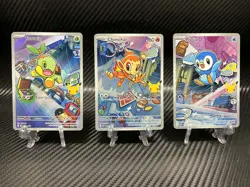 Chimchar Turtwig Piplup First Partner Illustration Collection Promo Set Pokemon - Image 1