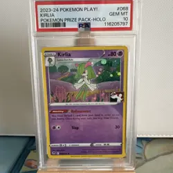 2024 POKEMON PLAY! POKEMON PRIZE PACK: SERIES 4 HOLO #068 KIRLIA PSA 10 - Image 1