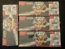 Pokemon Prismatic Evolutions Surprise Box & Booster Bundle Lot of 4 - Image 1