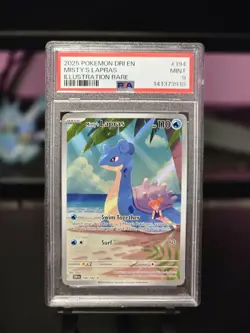 2025 POKEMON ART RARE 194/182 MISTY'S LAPRAS PSA 9 - Image 1