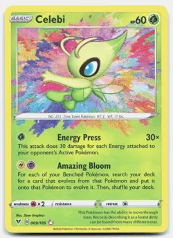 Celebi 009/185 Amazing Rare Vivid Voltage Pokemon Near Mint - Image 1