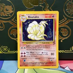 POKEMON 2000 Ninetales 13/130 Base Set 2 Holo LP - Image 1