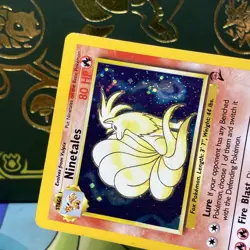 POKEMON 2000 Ninetales 13/130 Base Set 2 Holo LP - Image 3