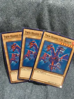 Yugioh! Twin-Headed Fire Dragon - PSV-EN042 - Unlimited 25th Anniversary Nm X3 - Image 1