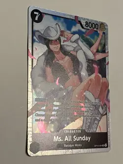 Ms. All Sunday Super Rare (SR) OP14-084 The Azure Sea's Seven English Foil - Image 2