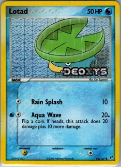 Lotad - 63/107 Reverse Holo Deoxys - Pokemon Card - NM - Image 1