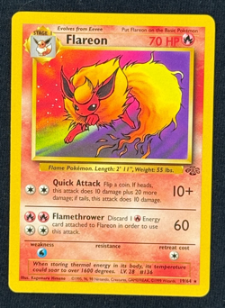 FLAREON *Rare* (NM/LP) - Jungle 19/64 - Pokemon Trading Card Game - Image 1