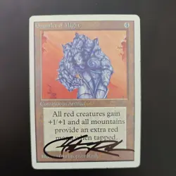 Magic the Gathering MTG card: Gauntlet of Might Unlimited signed by C. Rush - Image 1