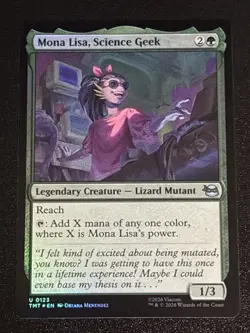 MTG Teenage Mutant Ninja Turtles Mona Lisa, Science Geek Foil 0123 NM - Image 1