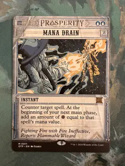 Mana Drain x1, MTG, Outlaws of Thunder Junction: Breaking News, NM - Image 1