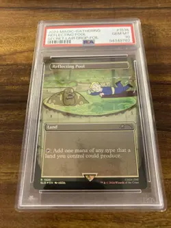 MTG✨REFLECTING POOL Brdless/Ext Art FOIL✨SLD FALLOUT Points of Interest PSA 10 - Image 5