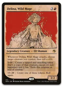 Delina, Wild Mage (Showcase) #317 (NM) Forgotten Realms AFR Magic MTG - Image 1