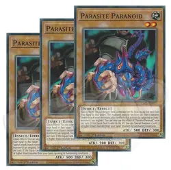 Yugioh - Parasite Paranoid x 3 - 1st Edition LP - Plus Free Holo Card - Image 1