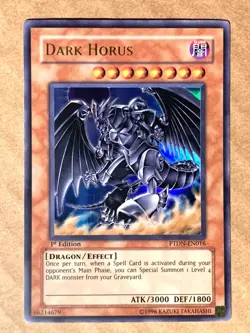 yugioh Dark Horus PTDN-EN016 1st Edition Ultra Rare Near Mint - Image 1