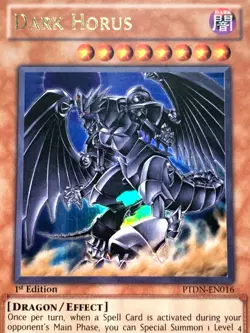 yugioh Dark Horus PTDN-EN016 1st Edition Ultra Rare Near Mint - Image 2