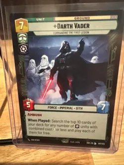 Darth Vader Commanding the First Legion - Star Wars Unlimited SOR 087/252 - NM - Image 1