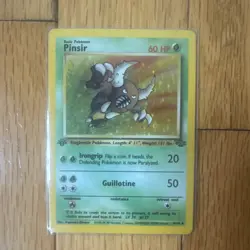 Pokemon Pinsir Jungle Holo Rare 1st Edition Basic 60 HP 9/64 English Card - Image 1