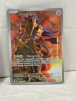 Pokemon TCG Zamazenta 201/182 Sv10 Destined Rivals Holo Illustration Rare Card - Image 1