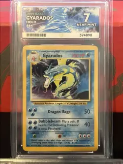 Pokemon Gyarados Holo Rare TCG Card 6/102 Base Set WOTC 1999 Unlimited ACE 7 - Image 1