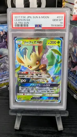 PSA 10 Leafeon GX 012/066 Ultra Sun sm5s Japanese Pokemon Card - Image 1